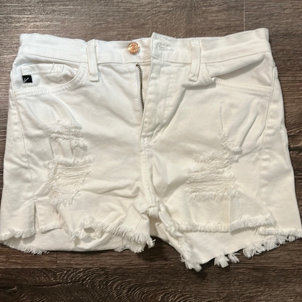 White KanCan shorts
